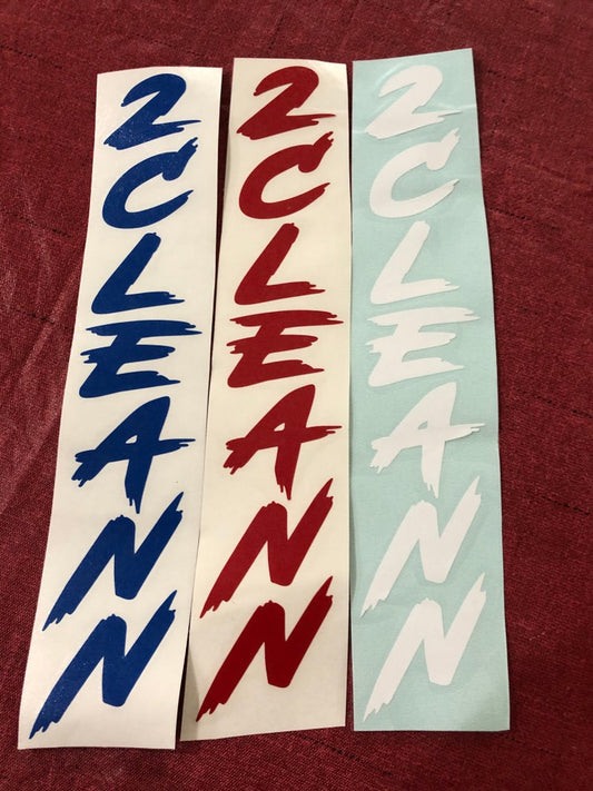 2Cleann Vertical Stickers